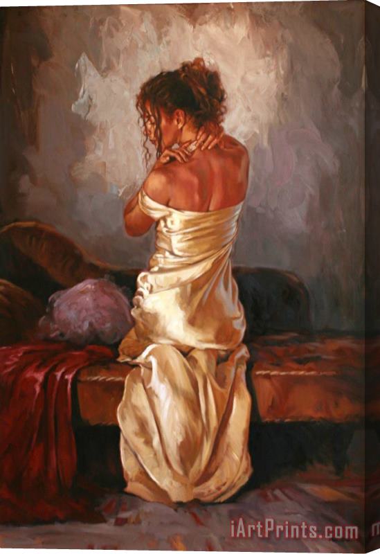 Mark Spain White Dress Stretched Canvas Print / Canvas Art