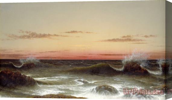 Martin Johnson Heade Seascape: Sunset Stretched Canvas Print / Canvas Art