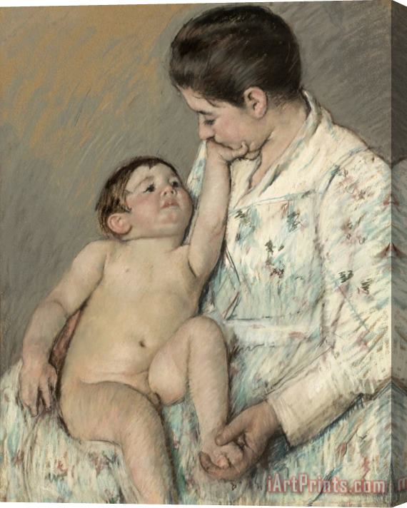 Mary Cassatt A Caress Stretched Canvas Print / Canvas Art