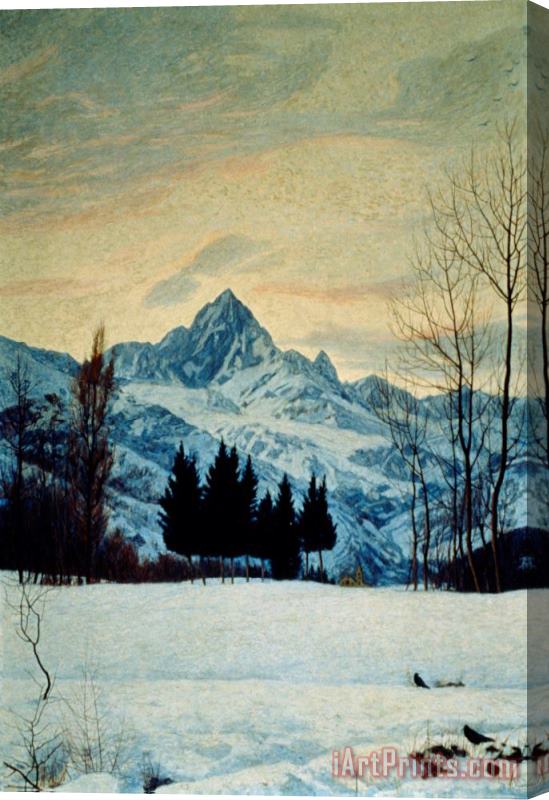 Matteo Olivero Winter Landscape Stretched Canvas Print / Canvas Art