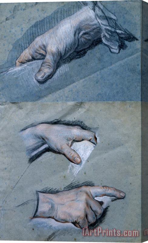 Maurice-Quentin de La Tour Study of The Hands of a Man Stretched Canvas Painting / Canvas Art