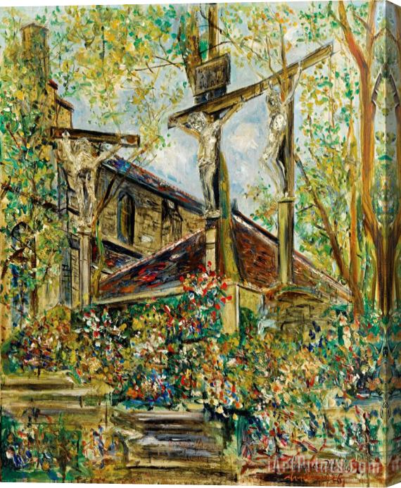 Maurice Utrillo Eglise Saint Pierre De Montmartre Et Le Calvaire Stretched Canvas Painting / Canvas Art