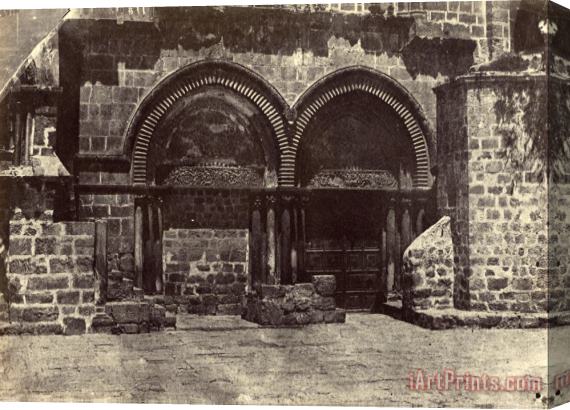 Maxime Du Camp Palestine. Jerusalem. Arcades Inferieures De L'eglise Du Saint Sepulcre Stretched Canvas Painting / Canvas Art