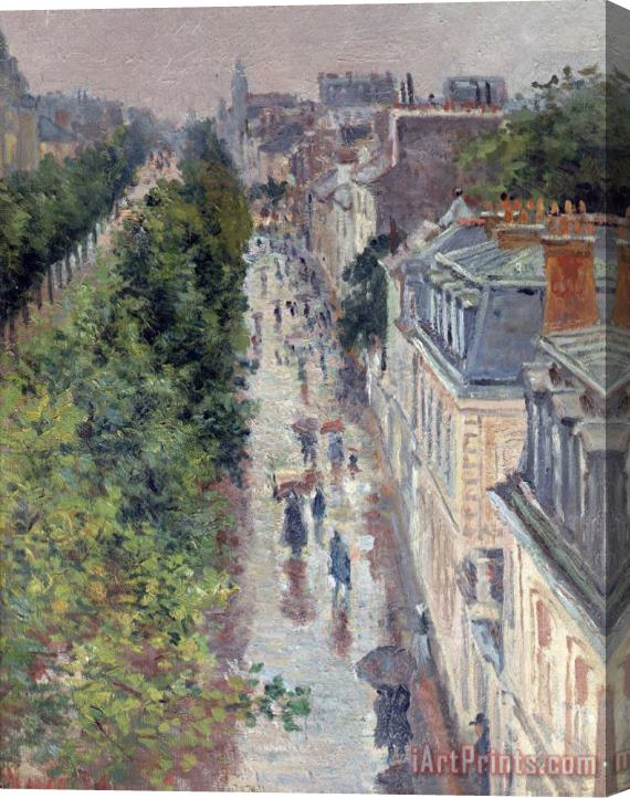 Maximilien Luce Scene De Rue a Paris (street Scene in Paris Stretched Canvas Painting / Canvas Art