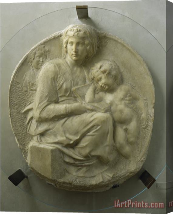 Michelangelo Buonarroti Madonna And Child Tondo Pitti Stretched Canvas Print / Canvas Art