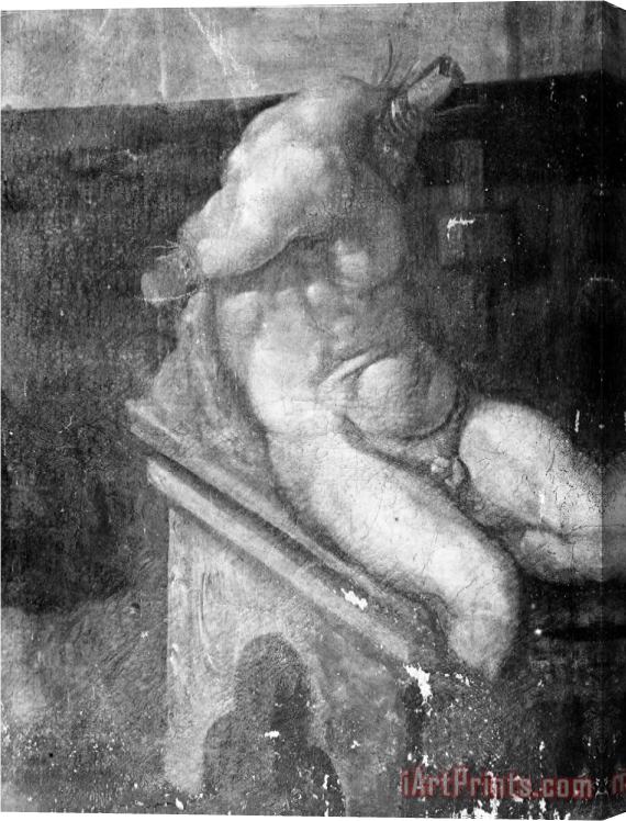 Michelangelo Buonarroti Study of Male Torso Gabinetto Dei Disegni E Delle Stampe Uffizi Gallery Florence Stretched Canvas Print / Canvas Art