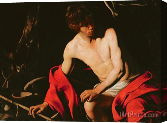 Michelangelo Caravaggio Saint John the Baptist Stretched Canvas Painting / Canvas Art