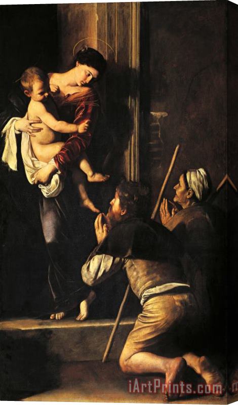 Michelangelo Merisi da Caravaggio Madonna Dei Pellegrini Or Madonna Of Loreto Stretched Canvas Painting / Canvas Art