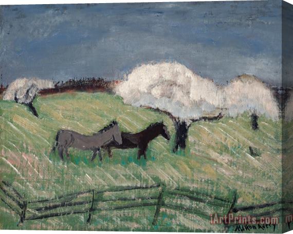 Milton Avery Horses And Blooming Trees, 1938 Stretched Canvas Print / Canvas Art