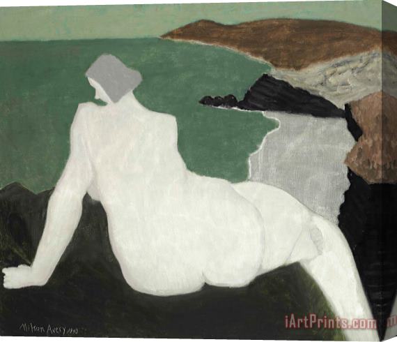 Milton Avery Nude on The Beach, 1943 Stretched Canvas Print / Canvas Art