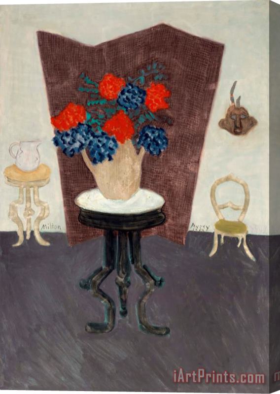 Milton Avery Still Life, Table And Screen, 1943 Stretched Canvas Print / Canvas Art