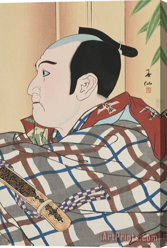 Natori Shunsen The Actor Bando Mitsugoro VII in The Play The Sword Robber (tachi Nusubito) Stretched Canvas Print / Canvas Art