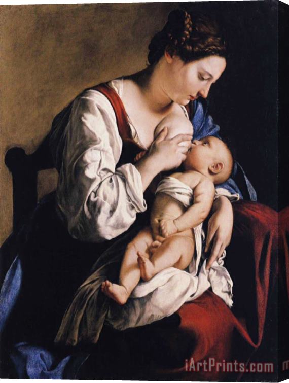 Orazio Gentleschi Madonna And Child Stretched Canvas Painting / Canvas Art
