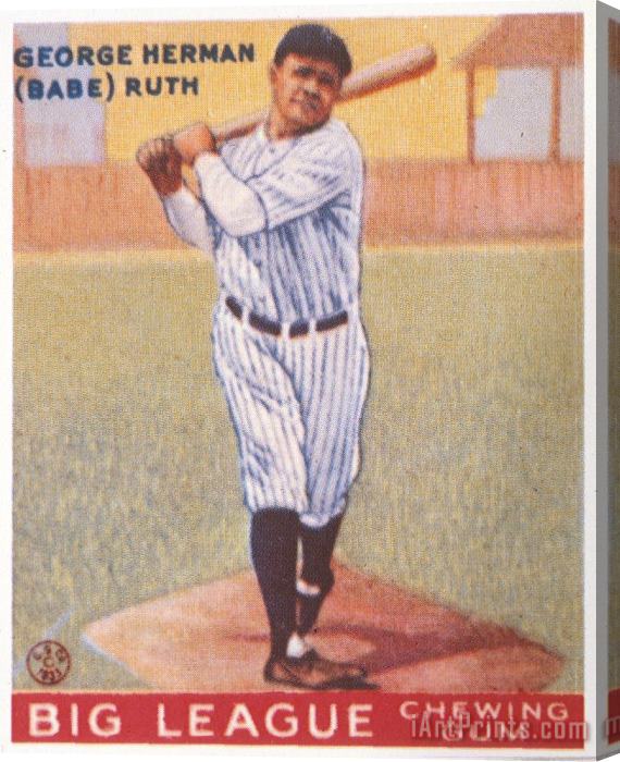 Others Babe Ruth (1895-1948) Stretched Canvas Painting / Canvas Art