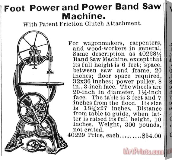 Others Band Saw, 1895 Stretched Canvas Print / Canvas Art
