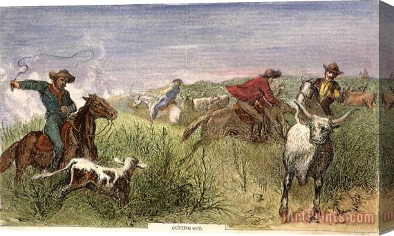 Others Cowboys, 1874 Stretched Canvas Print / Canvas Art