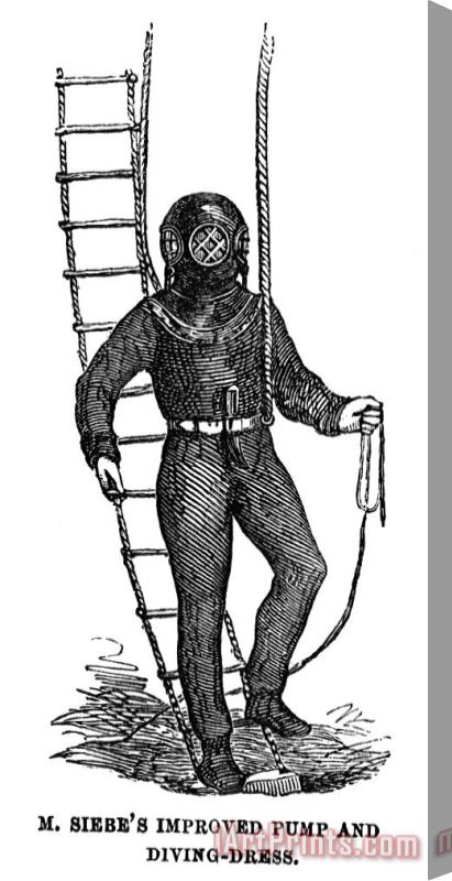 Others Diving Suit, 1855 Stretched Canvas Print / Canvas Art