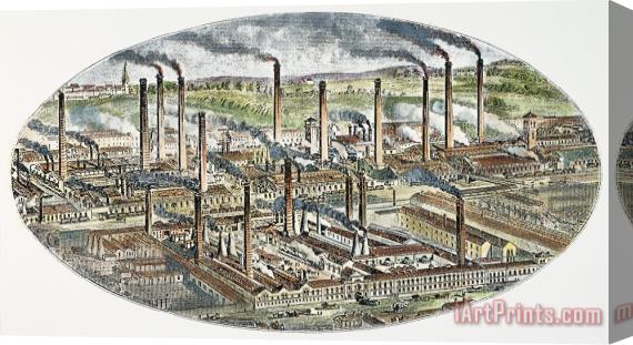 Others FACTORIES: ENGLAND, c1850 Stretched Canvas Print / Canvas Art