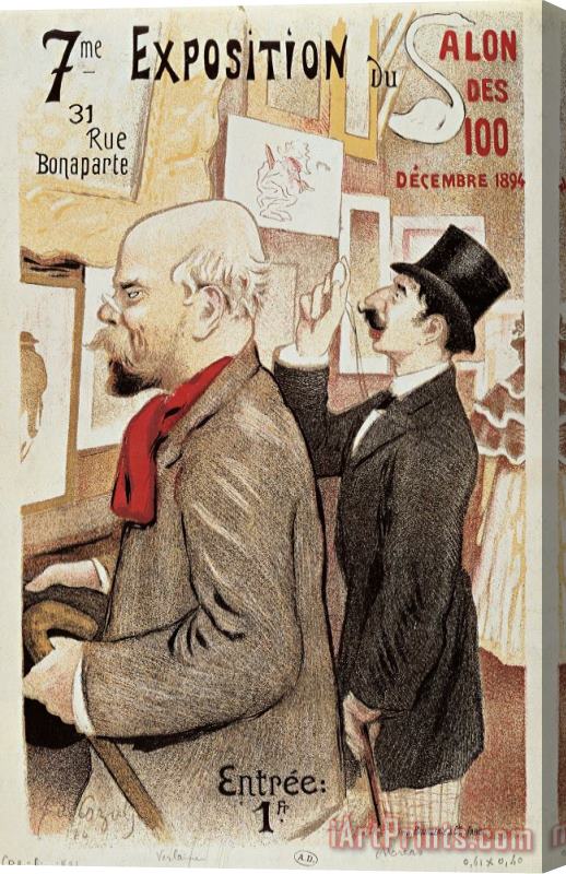 Others France Paris Poster Of Paul Verlaine And Jean Moreas Stretched Canvas Print / Canvas Art