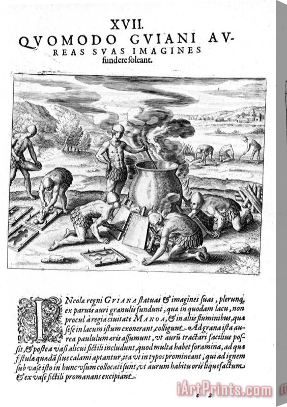 Others Guiana: Gold Casting, 1599 Stretched Canvas Print / Canvas Art