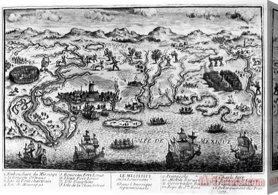 Others GULF COAST, c1720 Stretched Canvas Print / Canvas Art