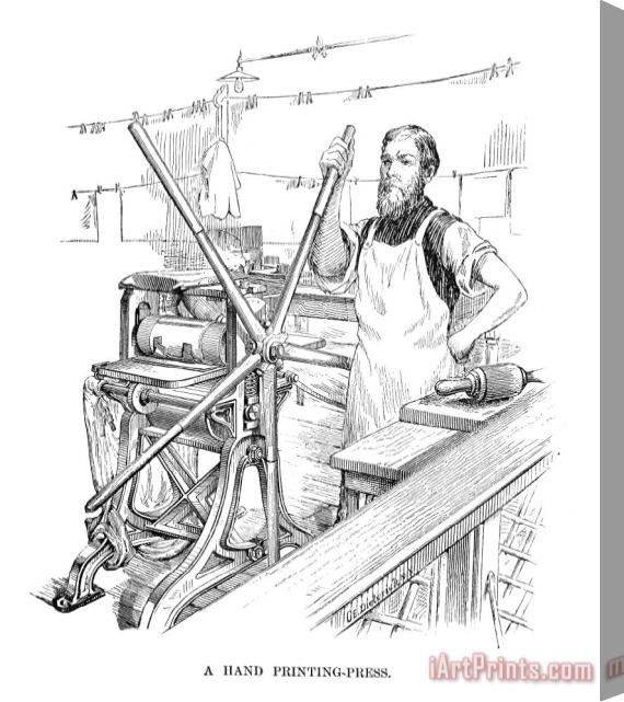 Others Hand Printing-press, 1890 Stretched Canvas Print / Canvas Art