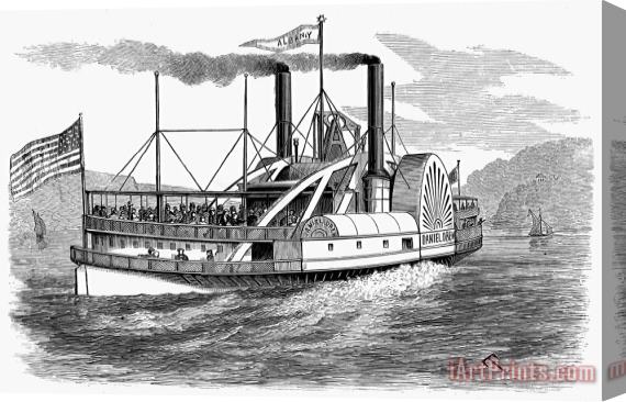 Others Hudson River Steamboat Stretched Canvas Painting / Canvas Art