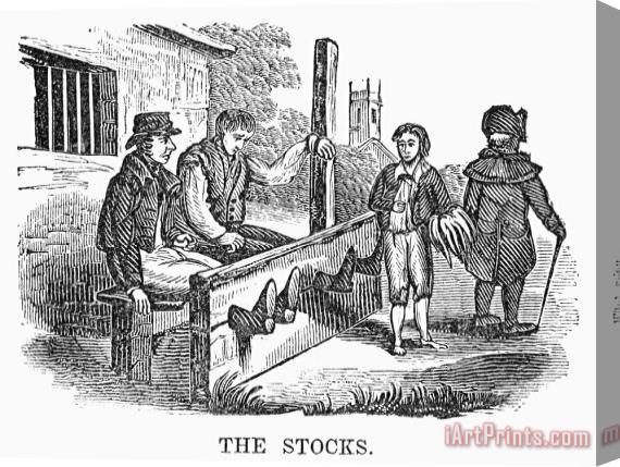 Others In The Stocks Stretched Canvas Painting / Canvas Art