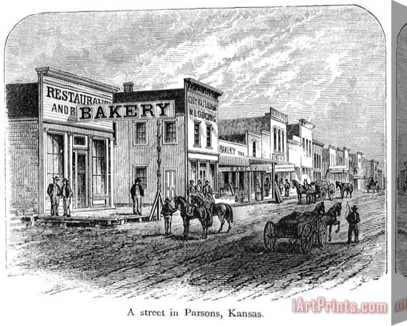Others Kansas: Parsons, 1875 Stretched Canvas Print / Canvas Art