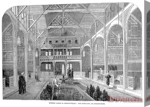 Others London: Turkish Bath, 1862 Stretched Canvas Painting / Canvas Art