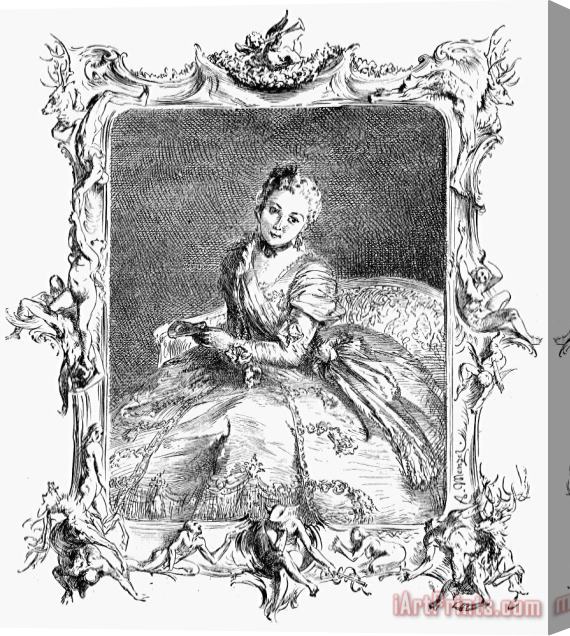 Others Marquise De Pompadour Stretched Canvas Print / Canvas Art