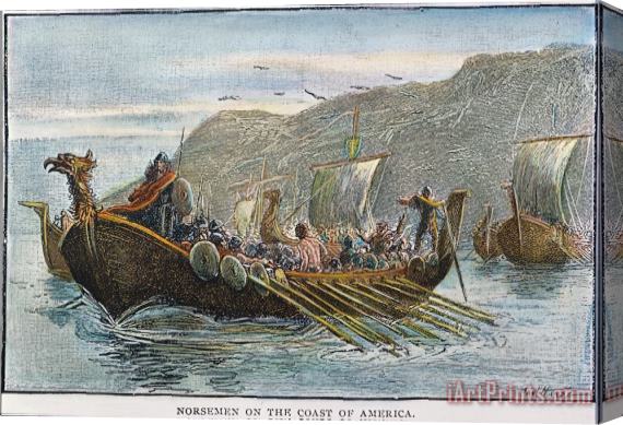 Others NORSE SHIPS, c1000 A.D Stretched Canvas Print / Canvas Art