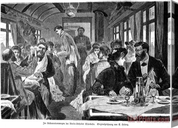 Others Railroad: Diner, 1881 Stretched Canvas Print / Canvas Art