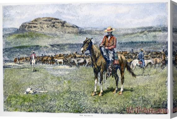 Others Remington: Cowboy, 1888 Stretched Canvas Painting / Canvas Art