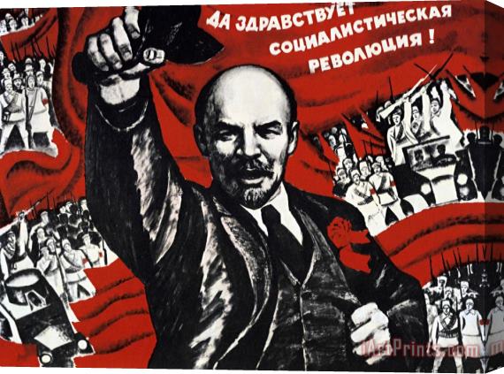 Others Russian Revolution October 1917 Vladimir Ilyich Lenin Ulyanov 1870 1924 Russian Revolutionary Stretched Canvas Print / Canvas Art