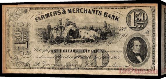 Others Union Banknote, 1862 Stretched Canvas Print / Canvas Art