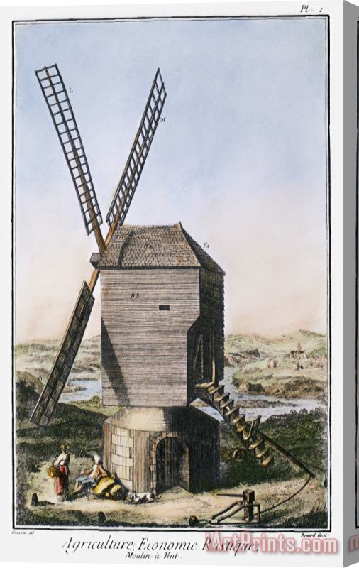 Others WINDMILL, 18th CENTURY Stretched Canvas Print / Canvas Art