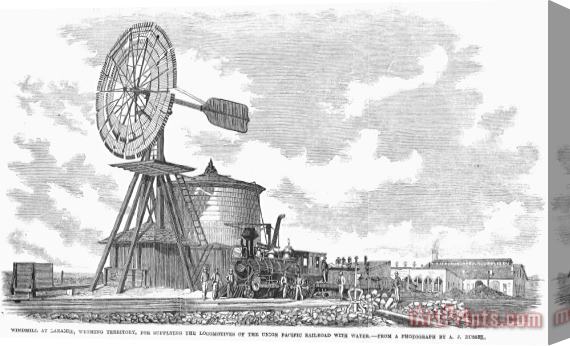 Others Windmill At Laramie, 1869 Stretched Canvas Painting / Canvas Art