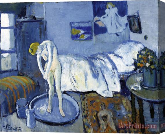 Pablo Picasso A Blue Room a Tub 1901 Stretched Canvas Painting / Canvas Art
