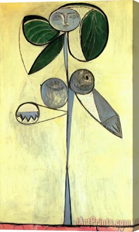 Pablo Picasso Donna Fiore 1946 Stretched Canvas Print / Canvas Art