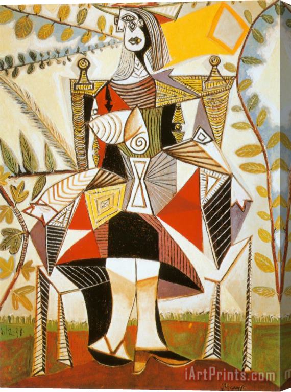 Pablo Picasso Femme Au Jardin Stretched Canvas Painting / Canvas Art