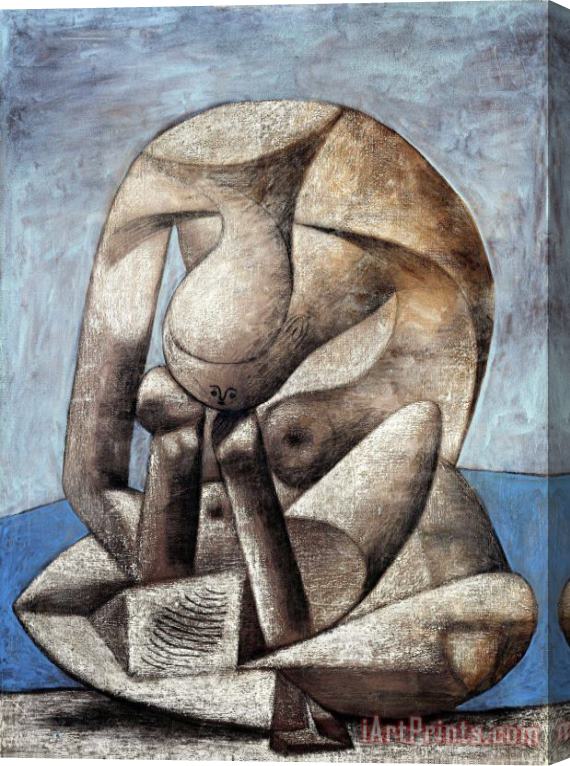 Pablo Picasso Grande Baigneuse Au Livre C 1937 Stretched Canvas Painting / Canvas Art