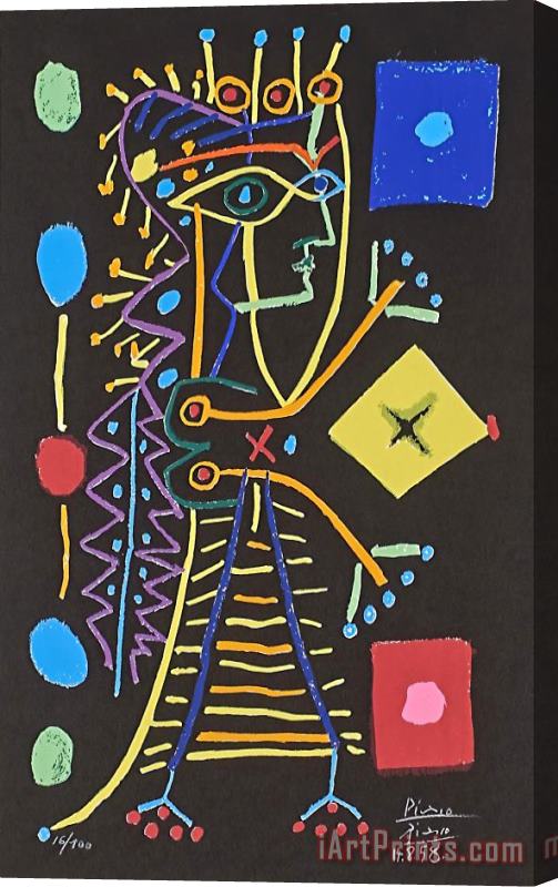 Pablo Picasso La Femme Aux Des (jacqueline) , 1958 Stretched Canvas Print / Canvas Art