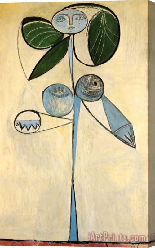 Pablo Picasso Woman Flower 1946 Stretched Canvas Painting / Canvas Art