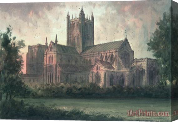 Paul Braddon Wells Cathedral Stretched Canvas Painting / Canvas Art