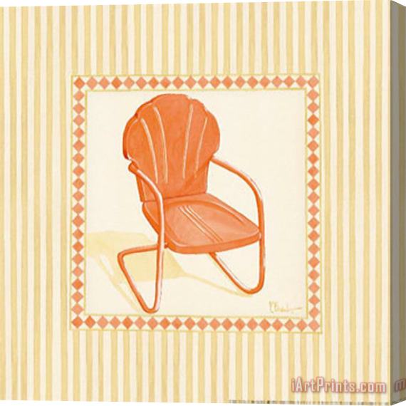 Paul Brent Retro Patio Chair I Stretched Canvas Print / Canvas Art