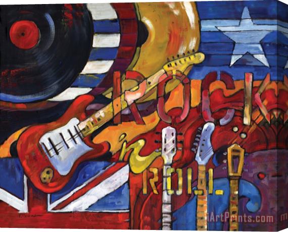Paul Brent Rock N Roll Stretched Canvas Painting / Canvas Art