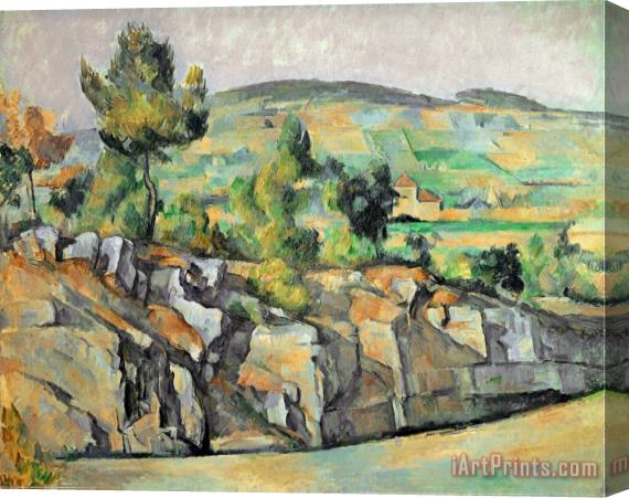 Paul Cezanne Aix En Provence Rocky Countryside Stretched Canvas Painting / Canvas Art