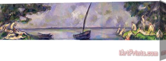 Paul Cezanne Boat And Bathers Stretched Canvas Print / Canvas Art