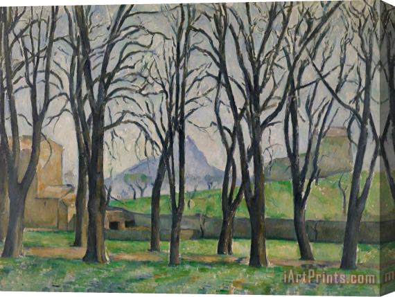 Paul Cezanne Chestnut Trees At Jas De Bouffan Stretched Canvas Print / Canvas Art